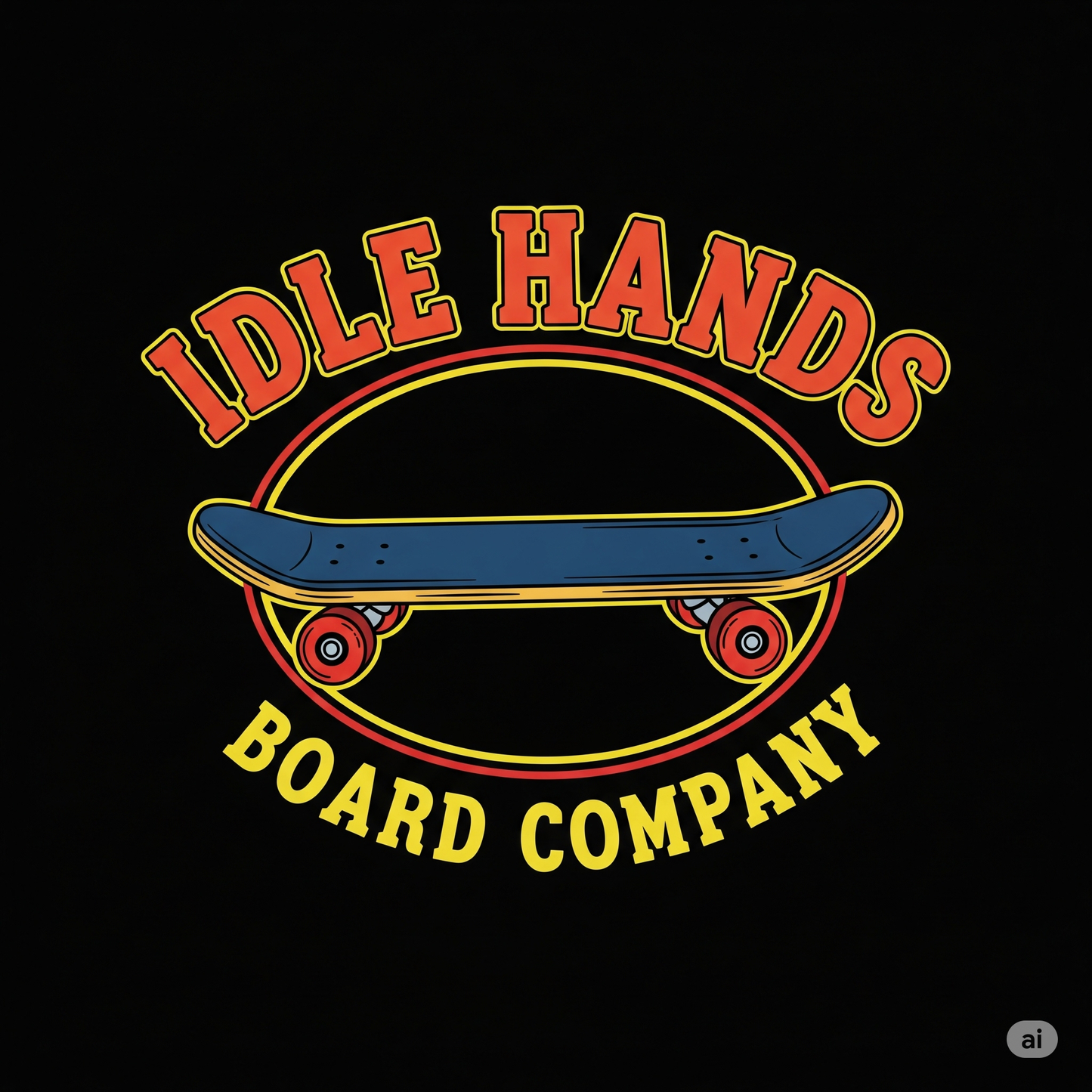 Idle Hands Board Company Brand t-shirt